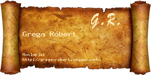 Grega Róbert névjegykártya